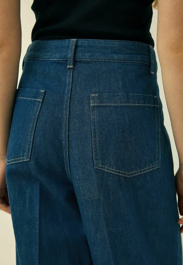 Джинсы Regular fit n. premium wide leg flared tailored jeans, Next, темно-синие — фото 4