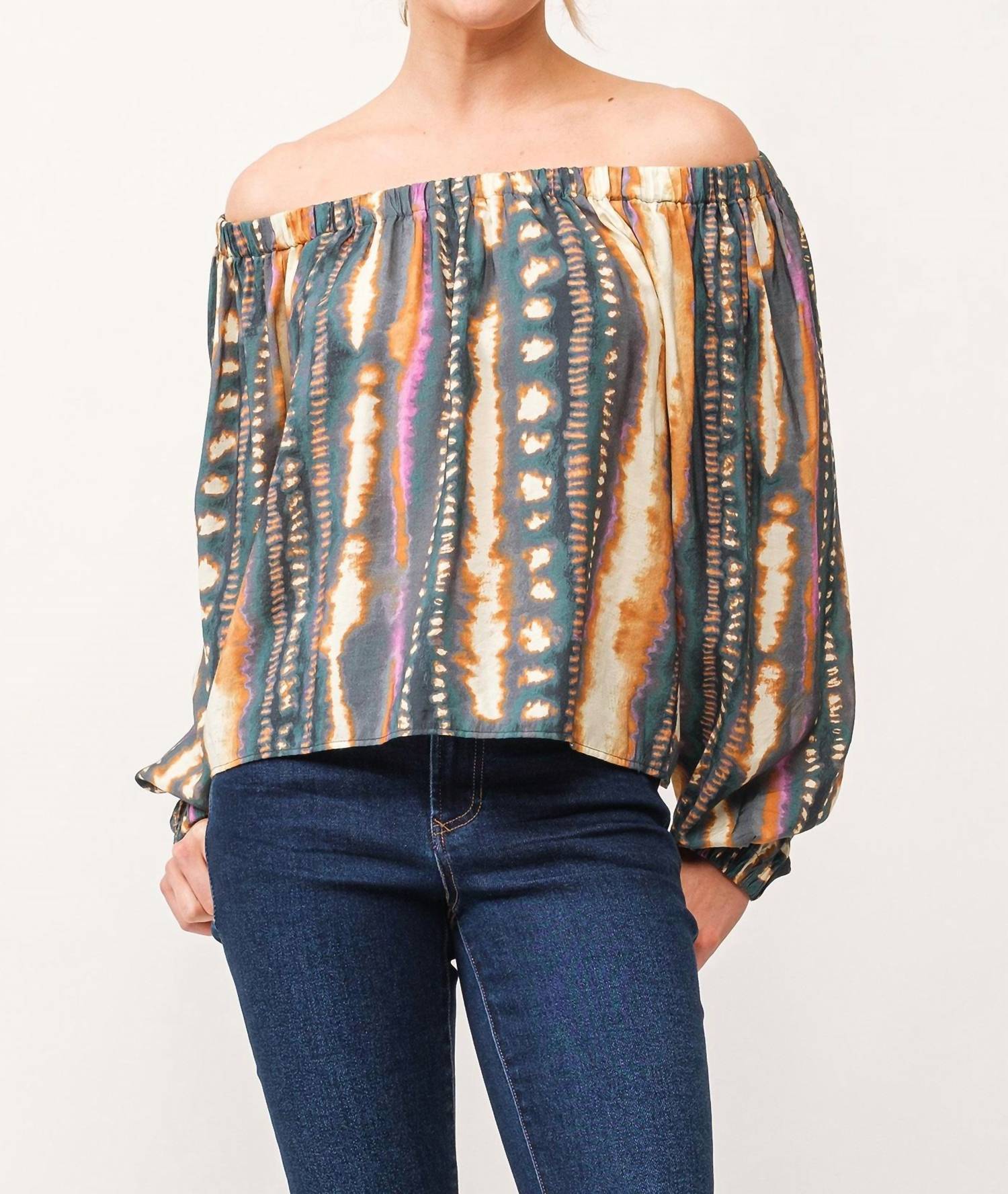 

Топ Livie Off The Shoulder Hedera зеленого цвета DEAR JOHN DENIM