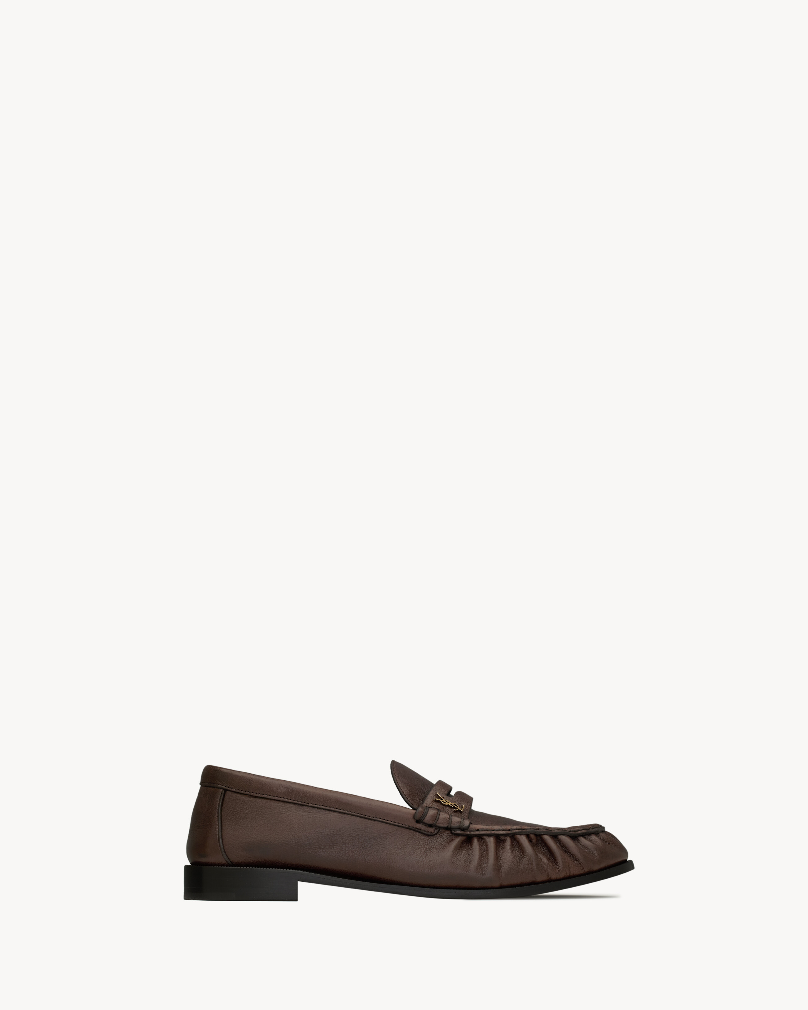 Лоферы LE LOAFER из мягкой матовой кожи Saint Laurent, коричневый — фото 2