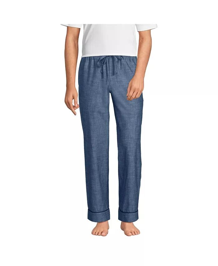 

Пижамные штаны Big & Tall Essential Lands' End, синий