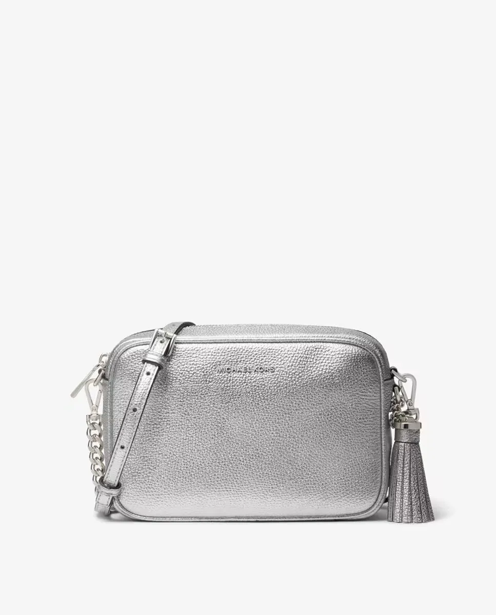 

Серебряный кожаный чехол для фотоаппарата Michael Michael Kors, серебряный
