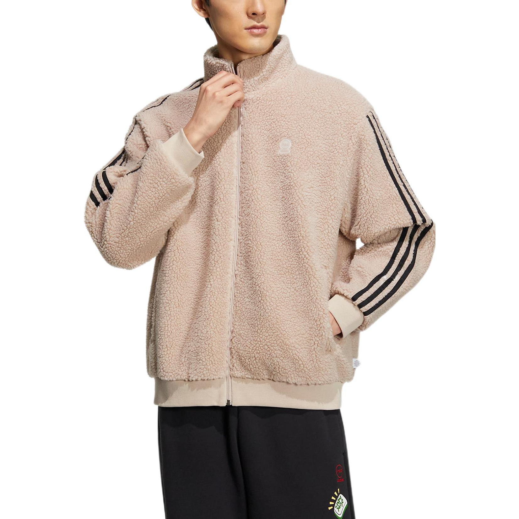 Вельветовая куртка унисекс серо-коричневая бежевая Adidas Neo — фото 3