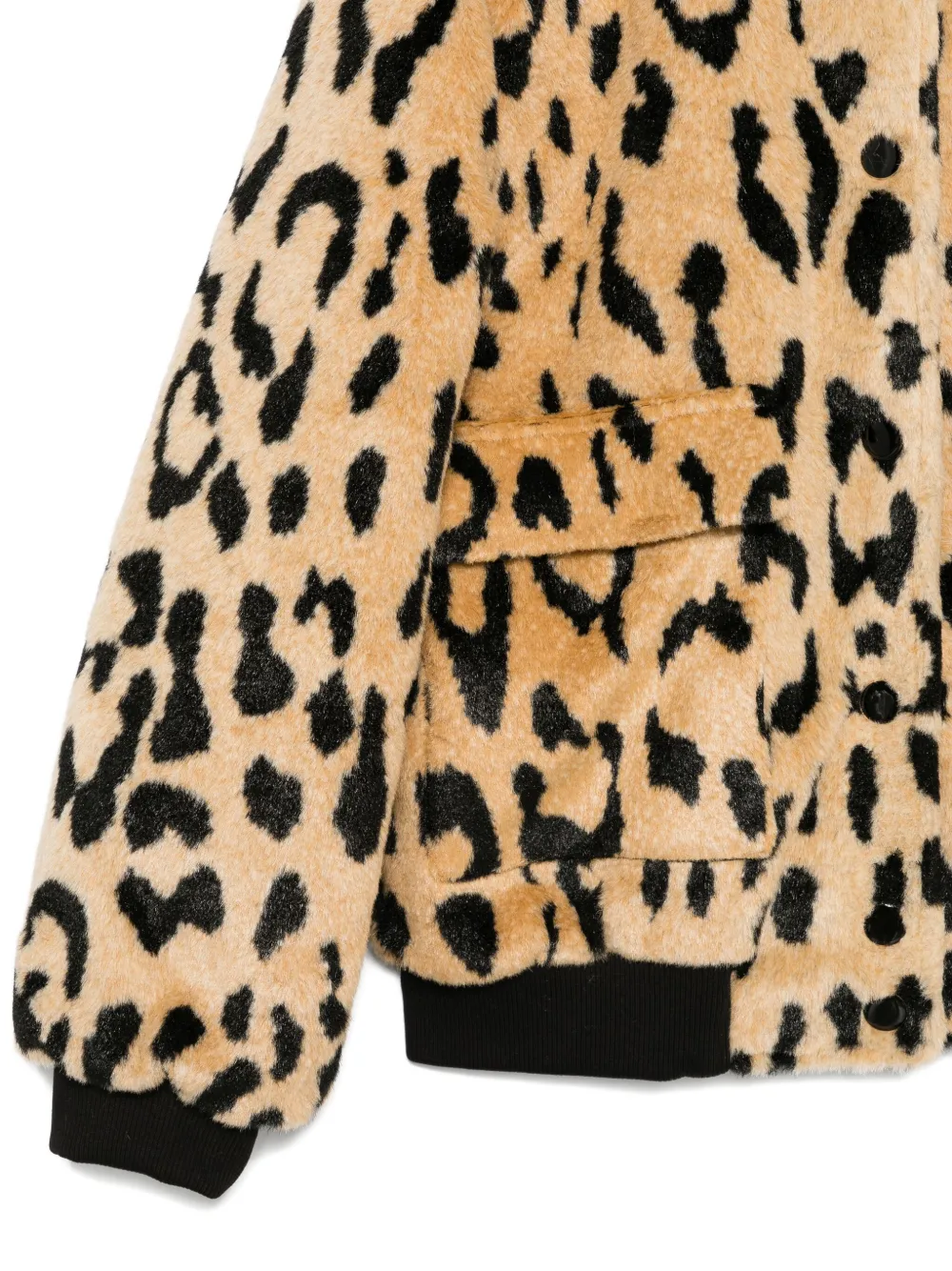 Бомбер из искусственного меха Msgm Kids, нейтральный — фото 3