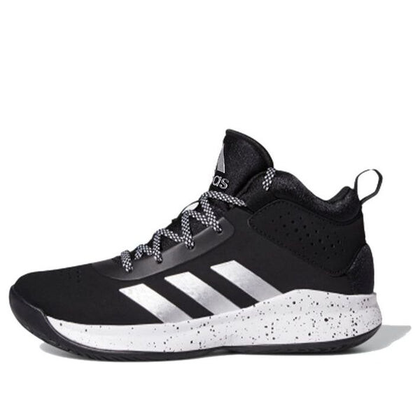 

Кроссовки cross 'em up 5 j wide 'black silver metallic' Adidas, черный