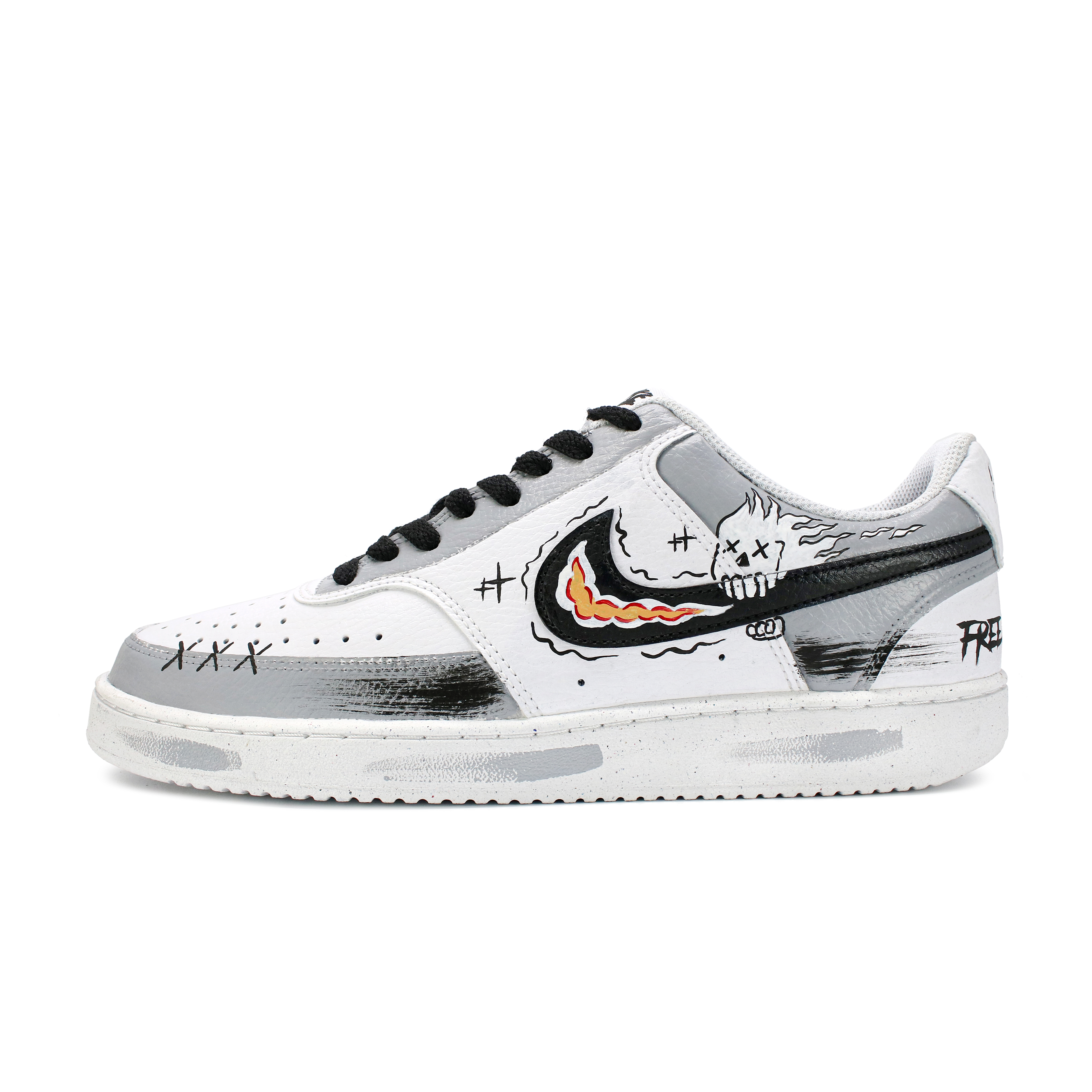 

Nike Кроссовки Court Vision с низким верхом, нескользящие, мужские, черно-белые