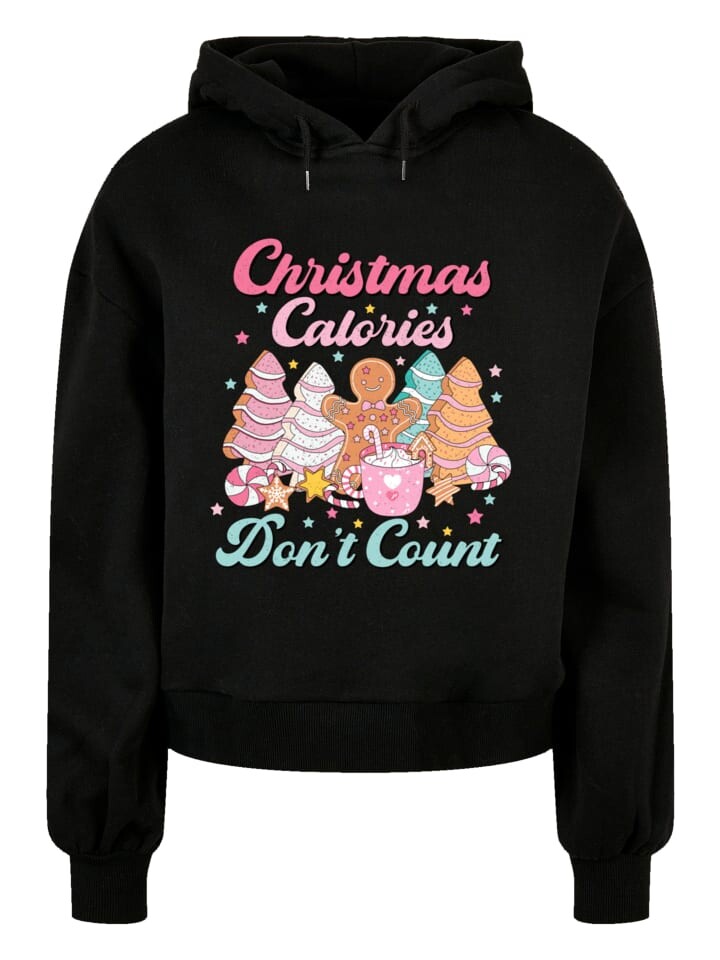 

Пуловер F4NT4STIC Oversized Hoody Weihnachten Calories Dont Count Candy, черный