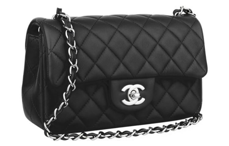 CHANEL Классический клатч CF из овчины, мини-сумка через плечо, женская, черная — фото 4