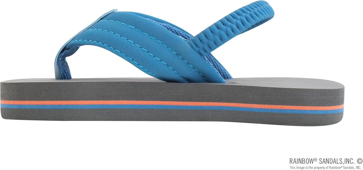 Детские сандалии Rainbow Sandals Grombow с мягкой резиновой подошвой, неопрена ремешком и задним ремешком, синий — фото 2