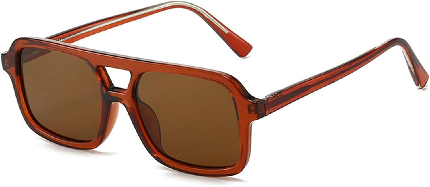 

Willochra Модные солнцезащитные очки с двойным лучом, квадратной формы, женские, с защитой от УФ-излучения UV400, ретро, ​​пилотные, градиентные, мужские, панк, для активного отдыха, C2