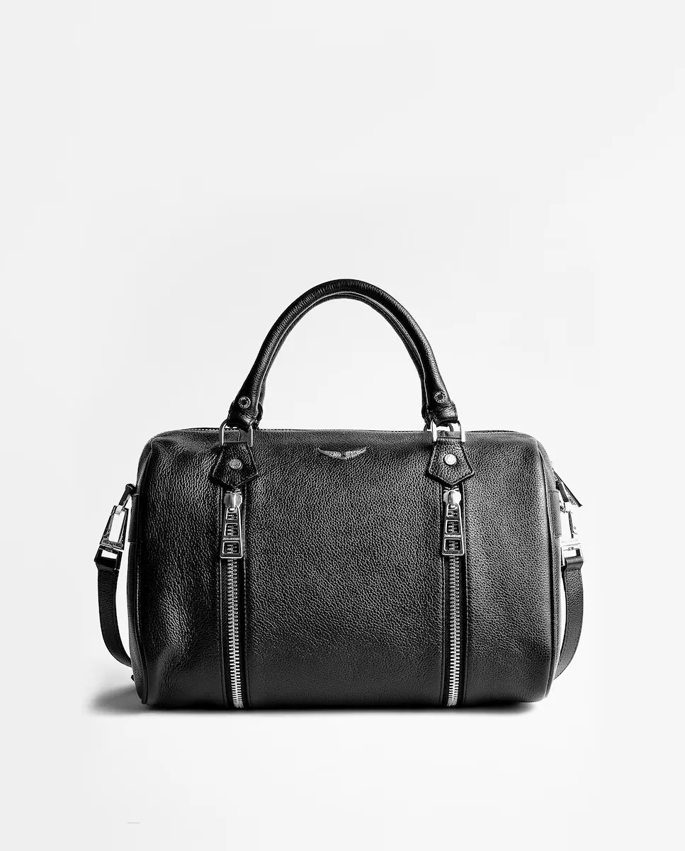 

Многопозиционная кожаная сумка Sunny Medium Zadig & Voltaire, черный
