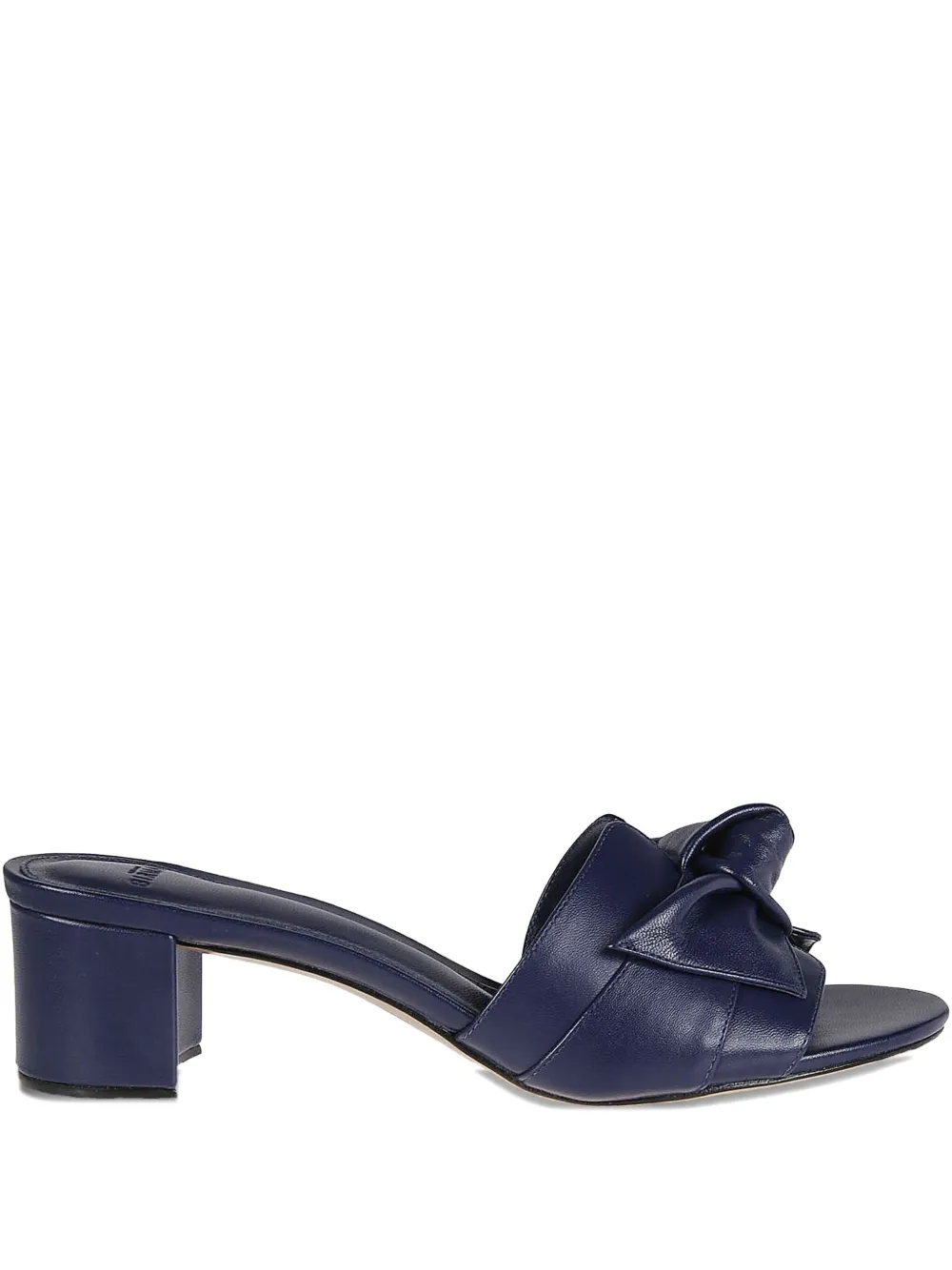 Мюли на блочном каблуке с бантом Alexandre Birman, синий