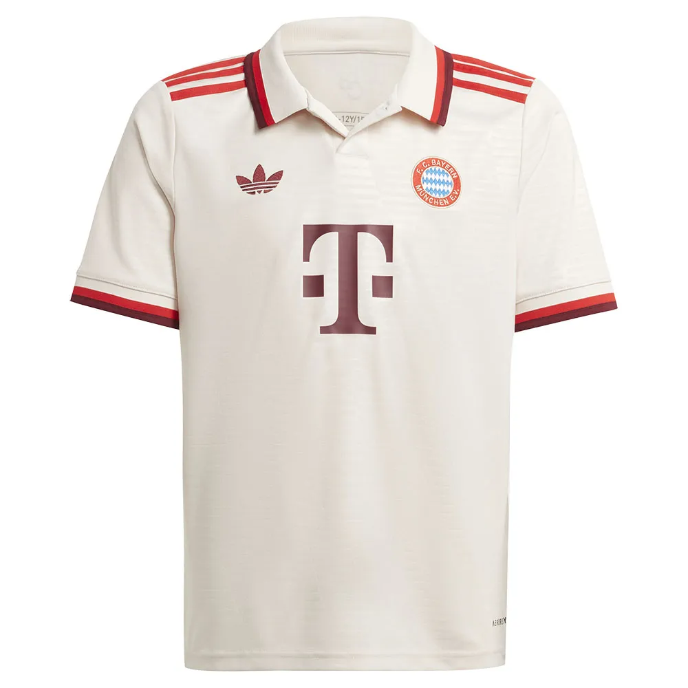 Футболка с коротким рукавом adidas FC Bayern Munich 3 Stripes 24/25 Third junior, бежевый — фото 3
