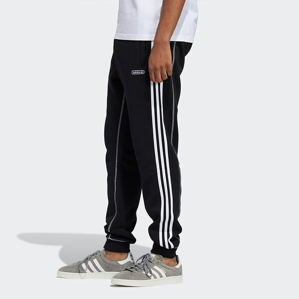 Спортивные штаны adidas originals Cntrst Stitch S Contrasting Colors Fleece Lined Stay Warm Bundle Feet Sports Pants Black, черный — фото 4