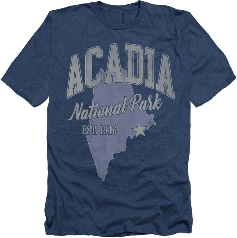 

Футболка Unisex Adult Heather с принтом Acadia National Park State Line Popfunk