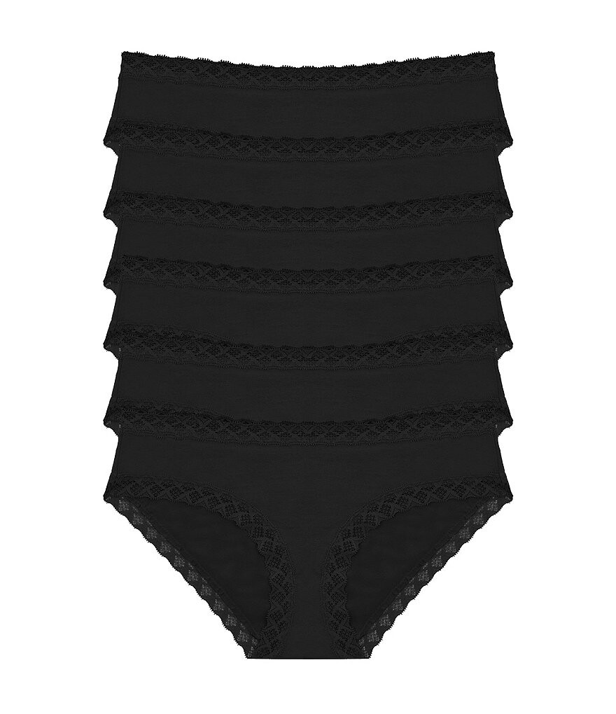

Трусики Natori Bliss Girl с кружевной отделкой (6 шт.), черный