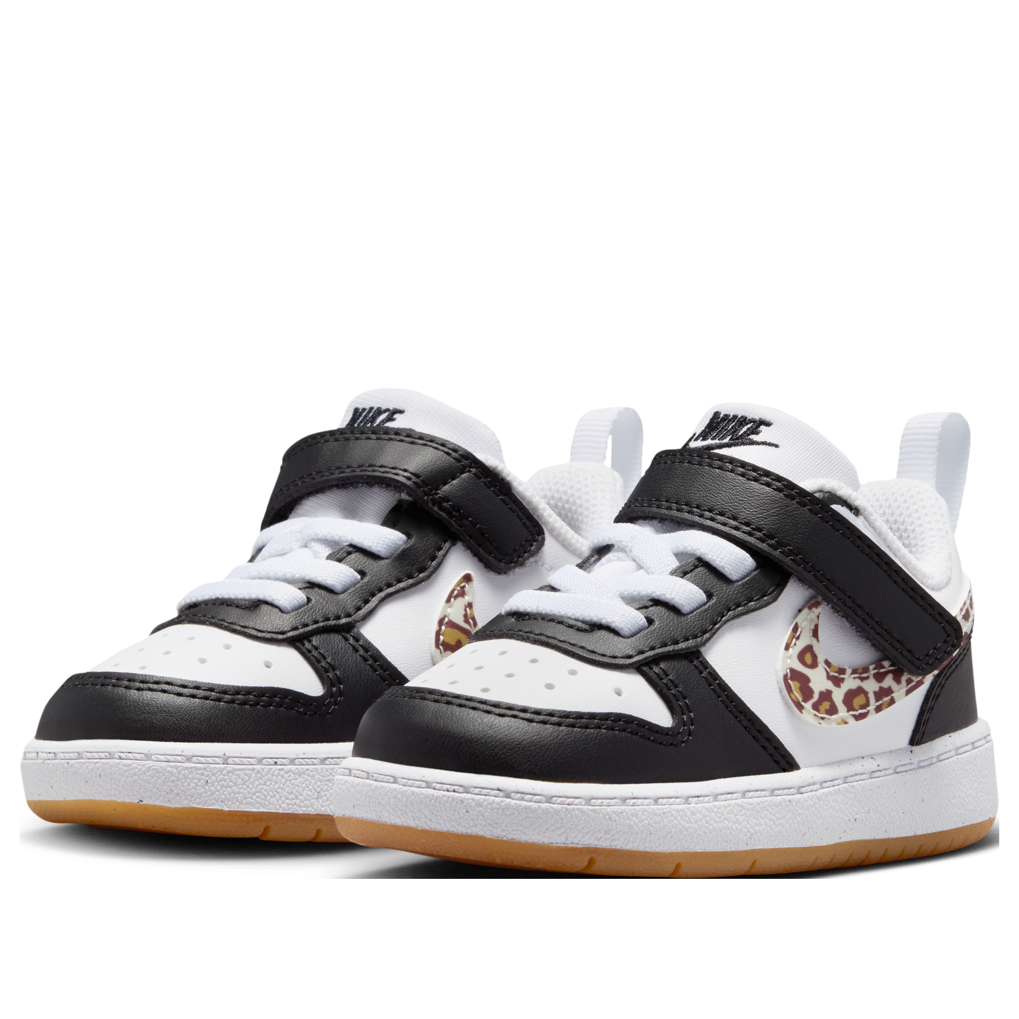 (TD) Nike Court Borough Low 'Black White Leopard Swoosh' — фото 3