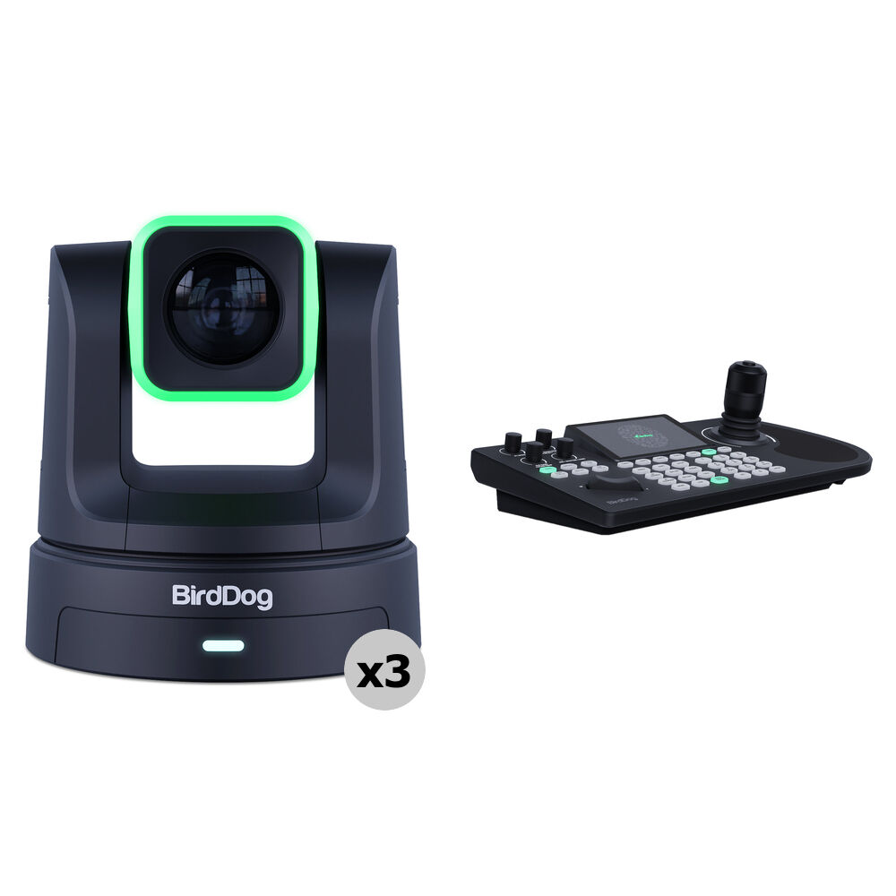

Комплект из 3 камер BirdDog X5 Ultra PTZ и контроллера KBD PTZ (черный)