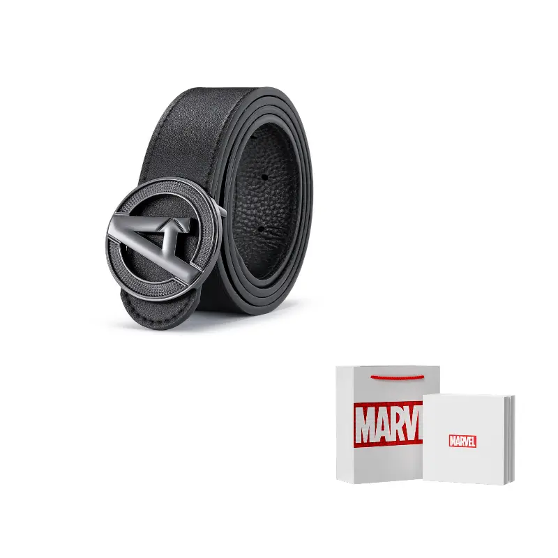 

Disney Мужской ремень из натуральной коровьей кожи высшего качества, черный, размер 34