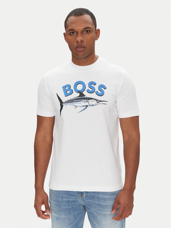 

Футболка обычного кроя Bossfish 50539196 Boss, экрю