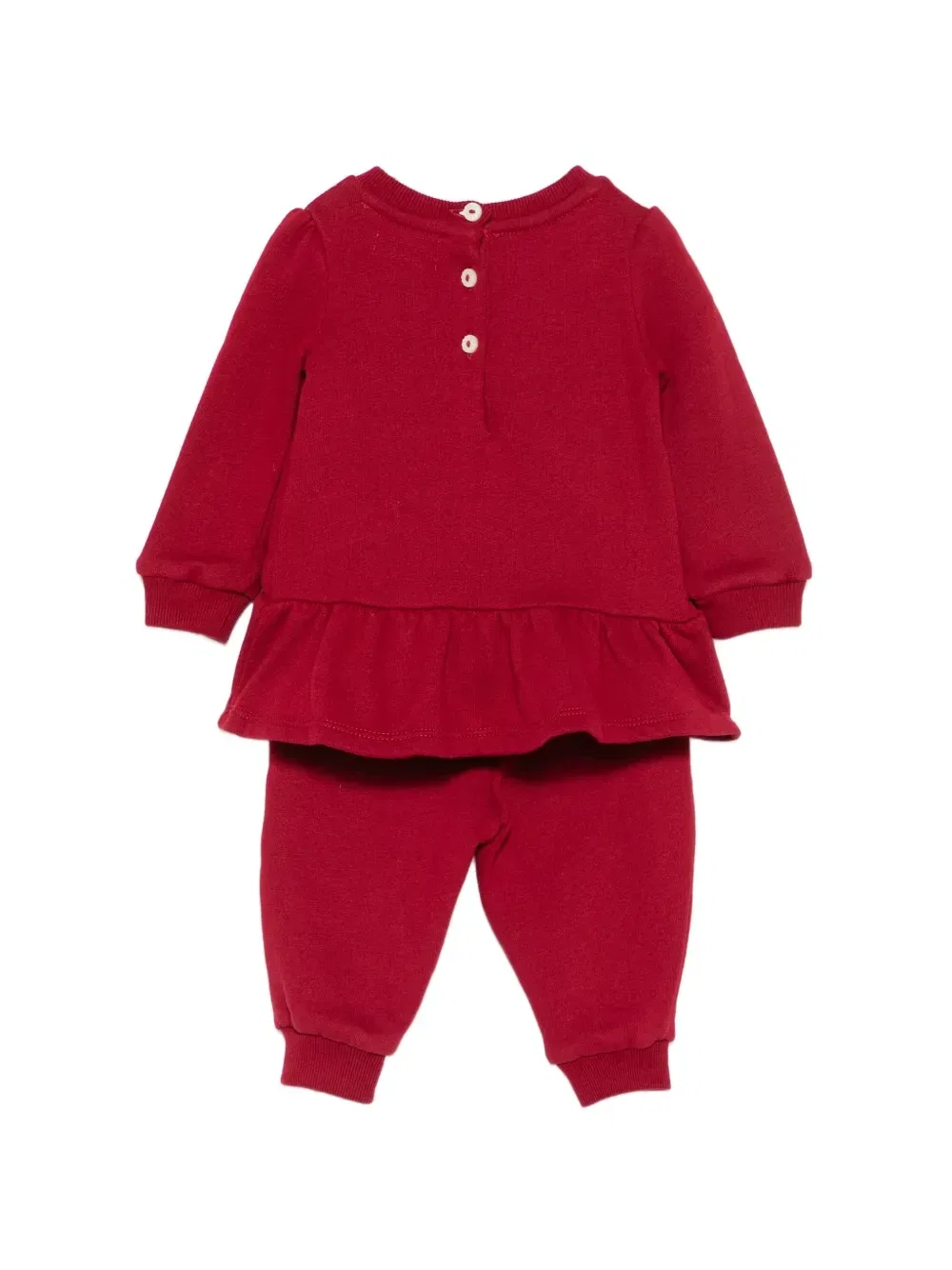 Комплект из брюк и блузы с оборками по подолу POLO RALPH LAUREN KIDS, красный — фото 2