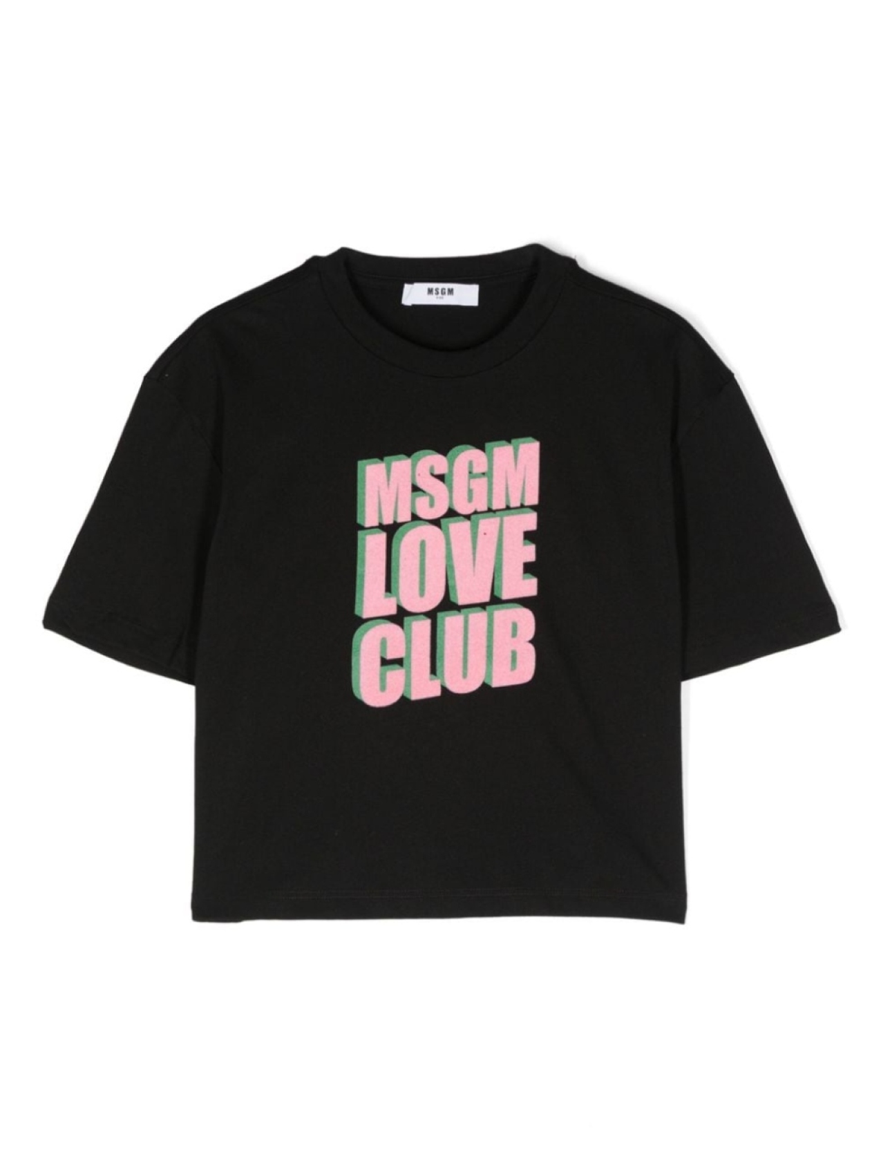 

MSGM Kids футболка с логотипом, черный