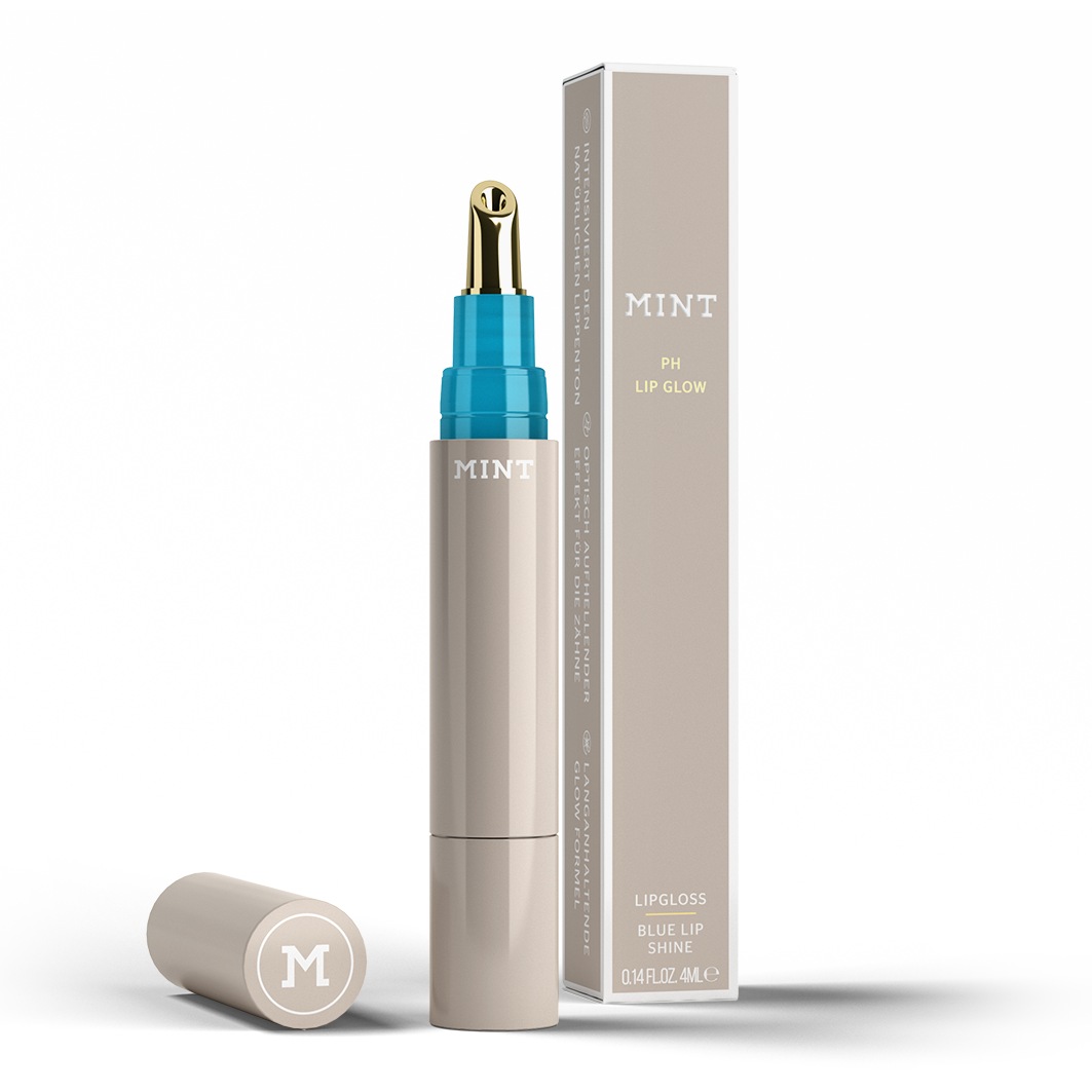 Блеск для губ mint blue lip shine ph lip glow Mint By Dr Mintcheva, объем 4 мл