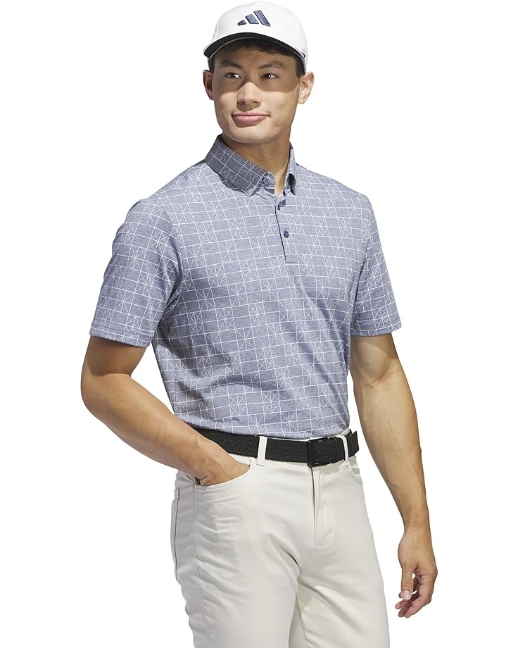 

Поло adidas Golf Go-To Printed Short Sleeve, цвет Preloved Ink