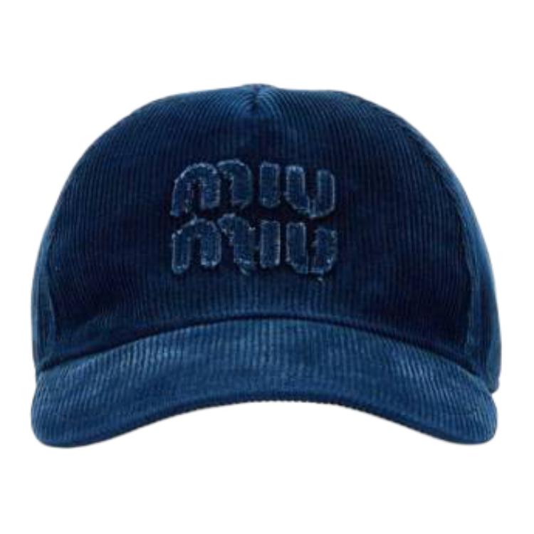 

MIU MIU Бейсболка из вельвета, Blue