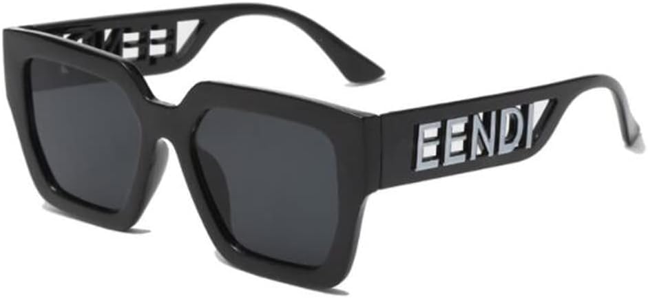 

Детские квадратные солнцезащитные очки, модные очки с полыми толстыми дужками, солнцезащитные очки с защитой от УФ-излучения, очки для мужчин и женщин Weloveushop, Black Frame