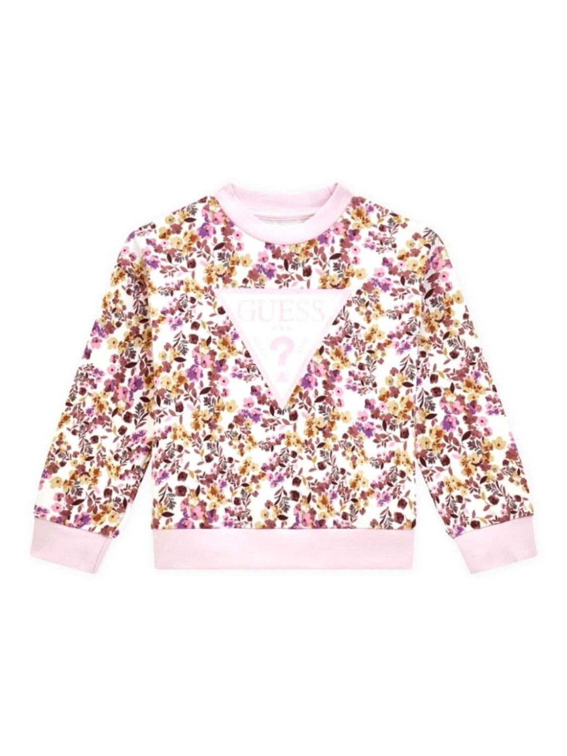 

Guess kids толстовка с цветочным принтом, розовый