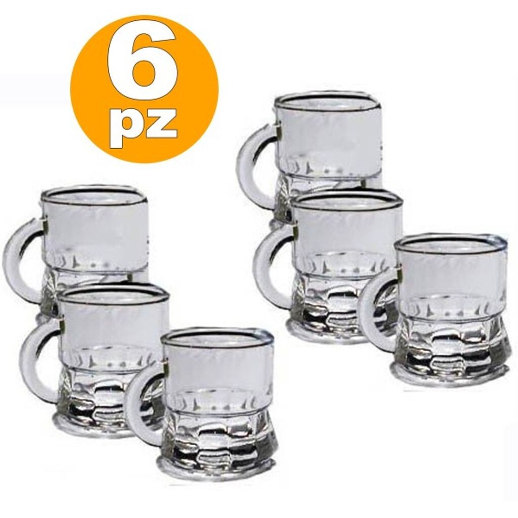 

Мини-рюмки на 6 стопок с ромом и водкой в ​​стакане Chupitos TrAdE Shop Traesio, белый
