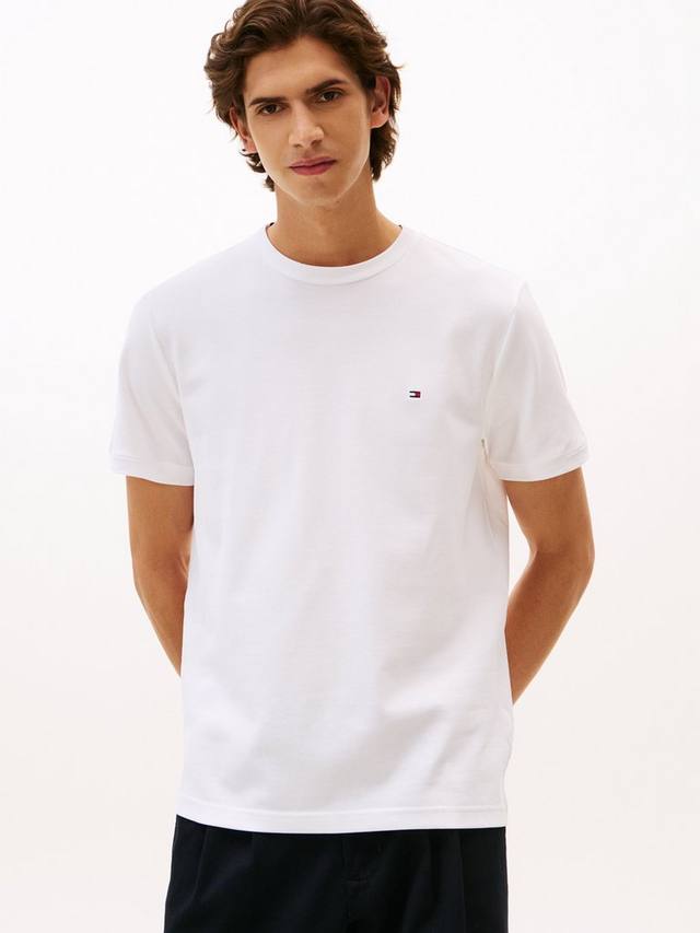 

Хлопковая футболка с коротким рукавом Regular Fit из пике Tommy Hilfiger, White