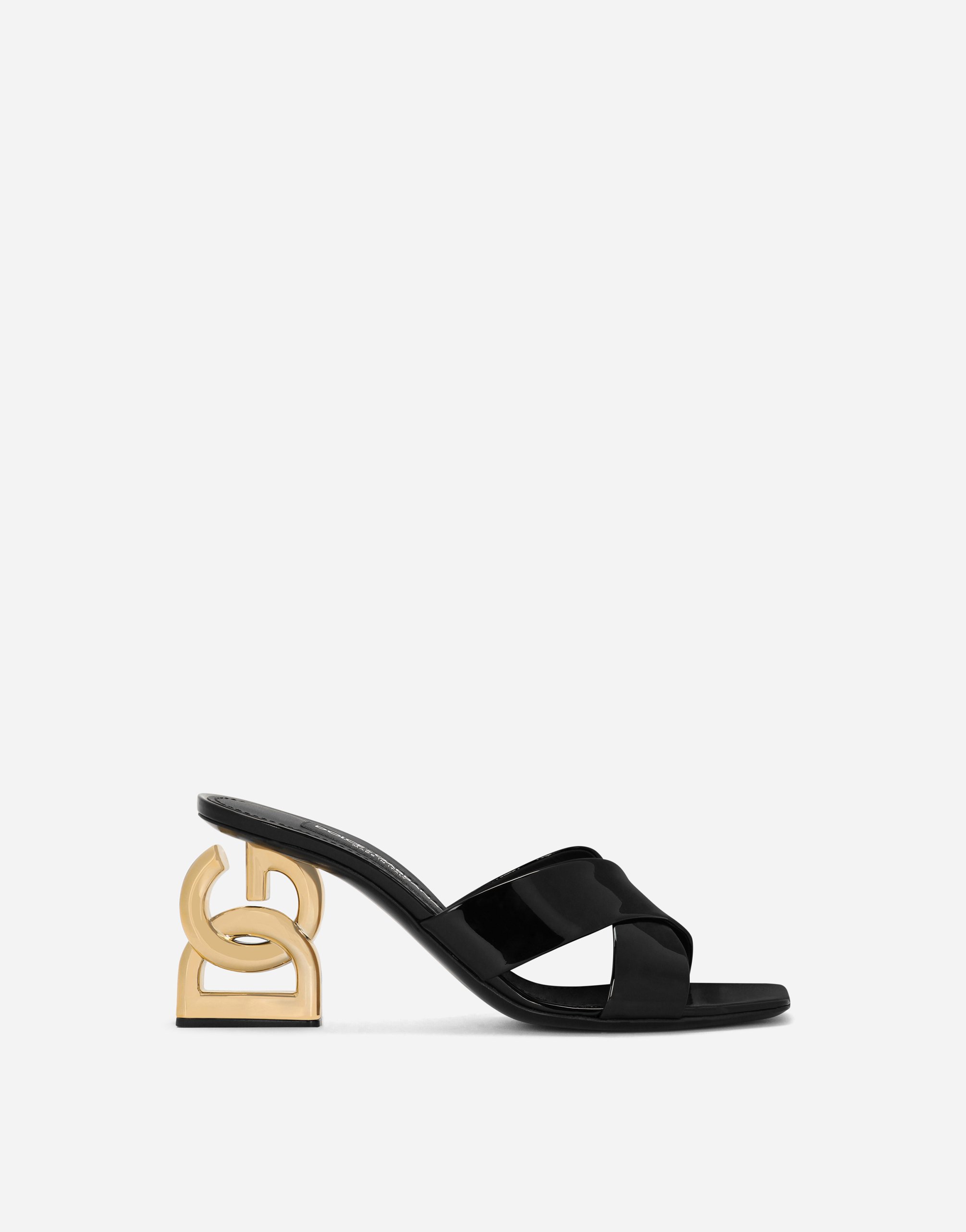 Лакированные мюли на каблуке 3,5 Dolce & Gabbana, черный