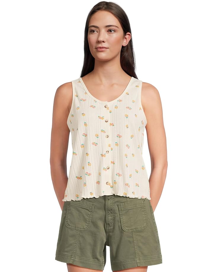 

Топ Toad&Co Foothill Pointelle Button Tank, цвет Salt Nasturtium Print