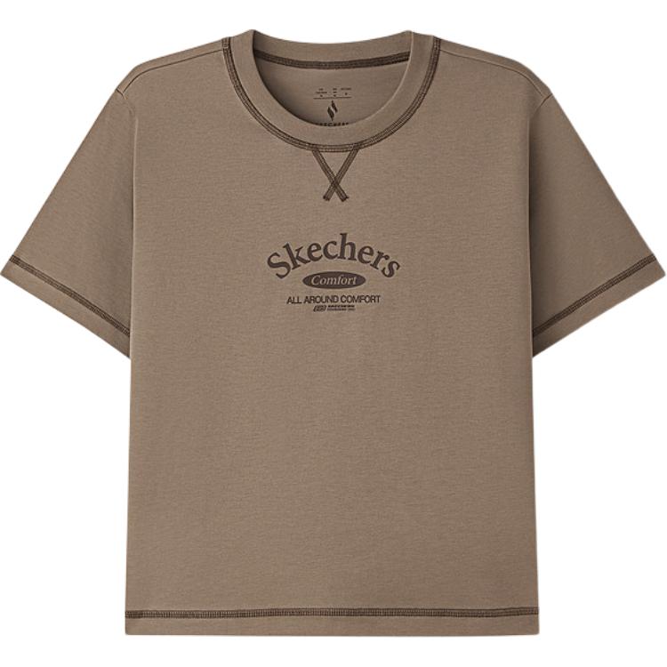 

Skechers Футболка женская Iron Brown/05QR с круглым вырезом Moderate, Коричневый, Skechers Футболка женская Iron Brown/05QR с круглым вырезом Moderate