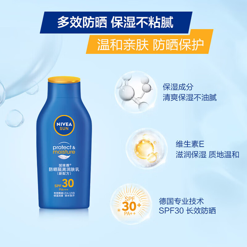Увлажняющий лосьон-праймер с солнцезащитным кремом для сухой кожи SPF30PA+++ 75мл*3/75мл*2 NIVEA — фото 3
