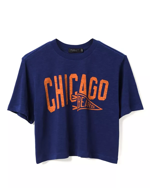 

Женская футболка с высоким воротником NFL Chicago Bears Dual Threat Junk Food Clothing, синий
