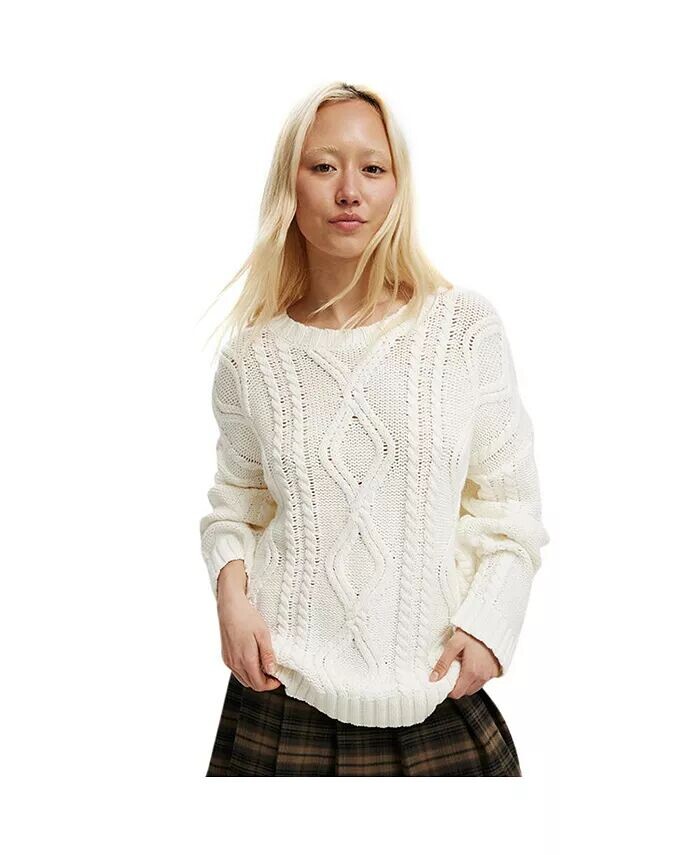 

Женский свободный свитер с косами COTTON ON, белый