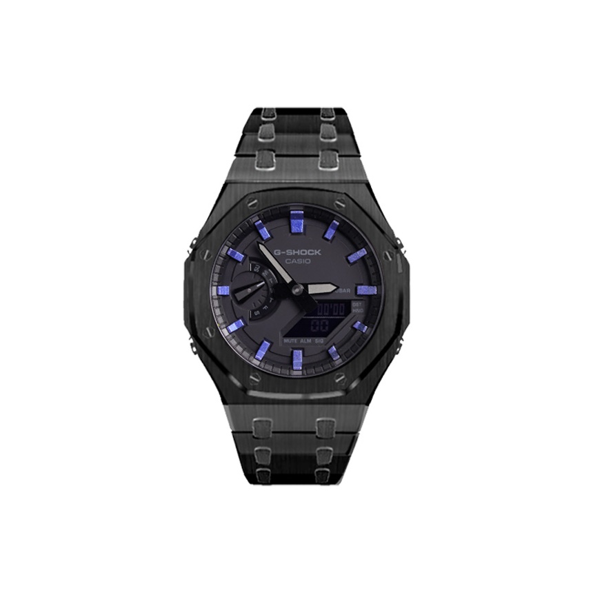 

CASIO Часы Unisex Liquid Crystal/Analog Dual Display Series 48.5mm Black Watch, Toxic Shell Full Forged Black