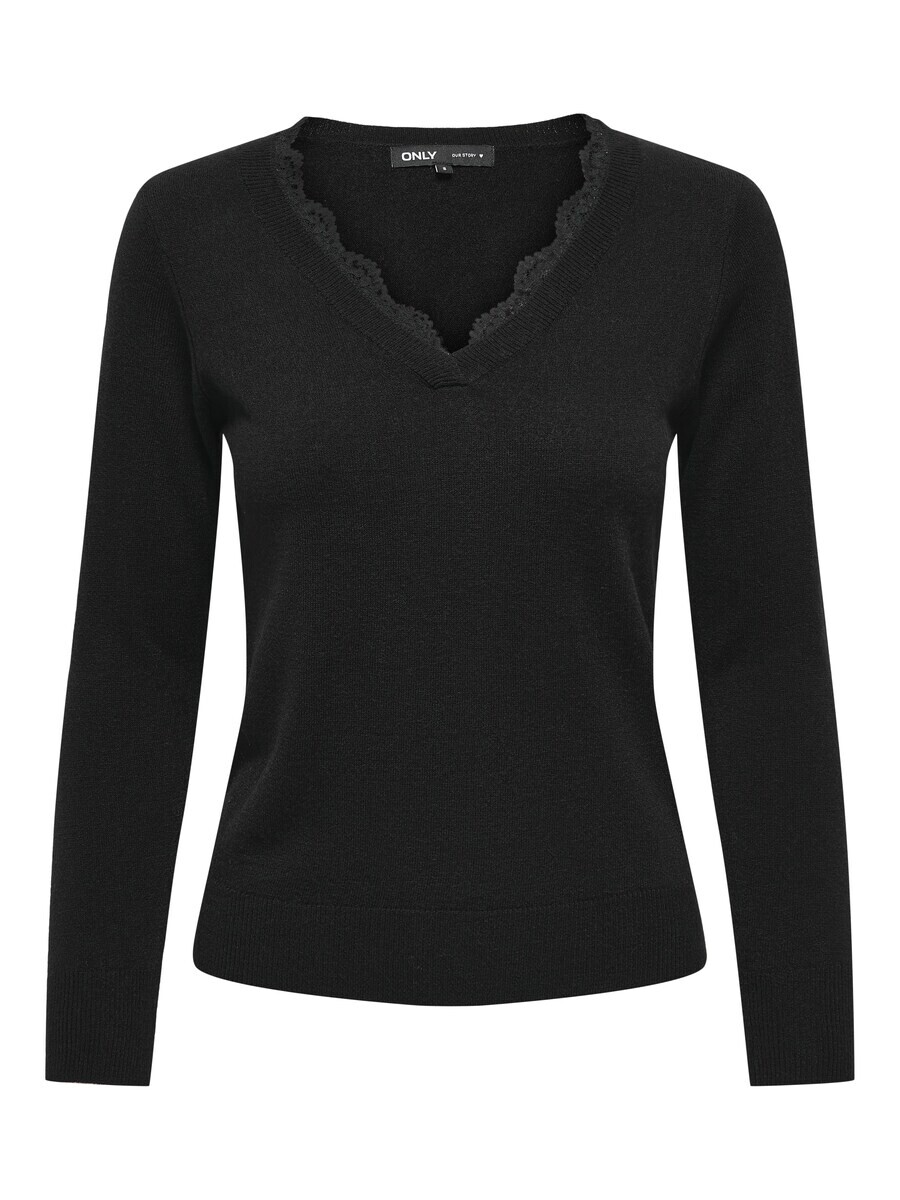 

Тонкий вязаный свитер ONLY Sweater, черный