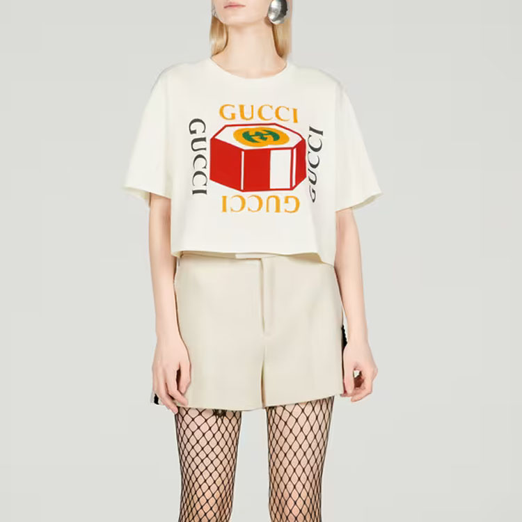 Футболка женская SS23 Ecru GUCCI — фото 4