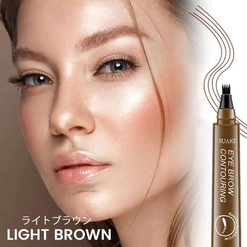 Карандаш для бровей Gecomo водостойкий 4-точечный наконечник, 5 г, 01 Light Brown — фото 2