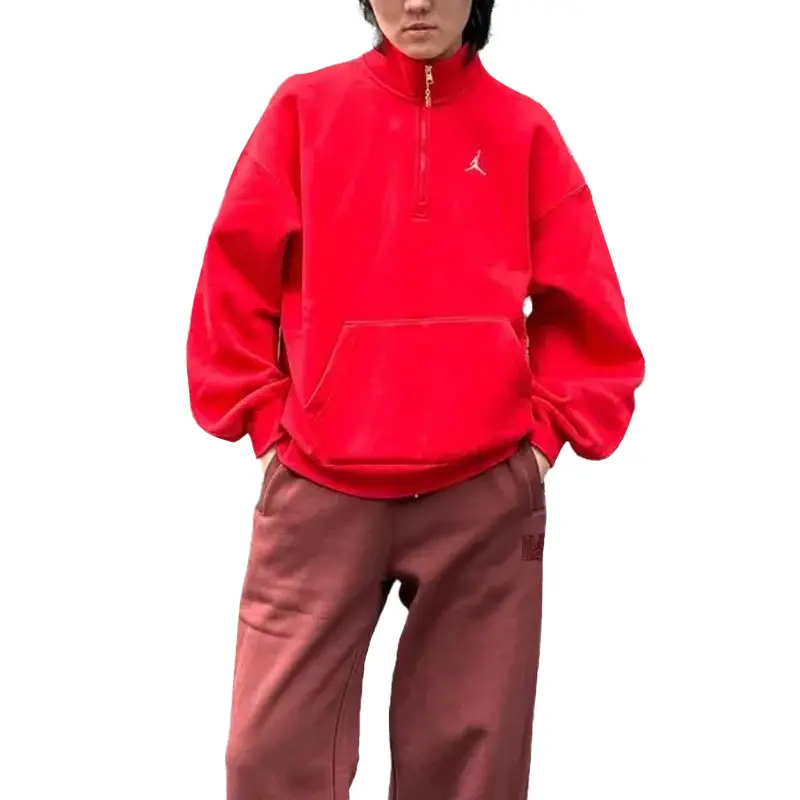 Jordan Толстовка W J Flt Flc QTR ZIP GCEL женская красная — фото 3