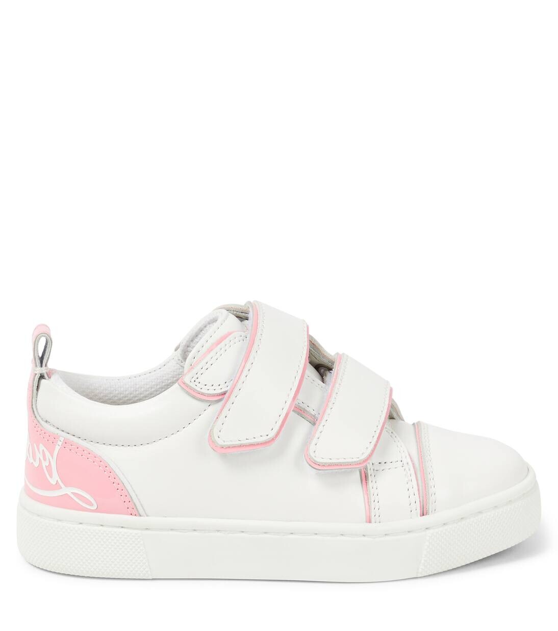 Кроссовки из кожи Funnyto Scratch Christian Louboutin Kids, цвет bianco/calipso — фото 4