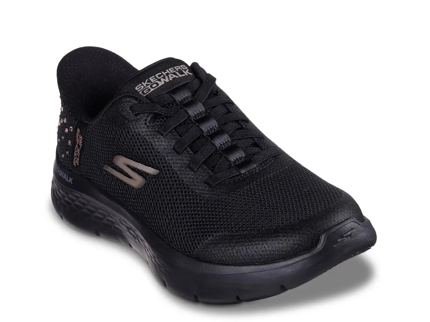 Hands Free Slip-ins GO WALK Flex Krysta Кроссовки - женские Skechers, Black/Pink