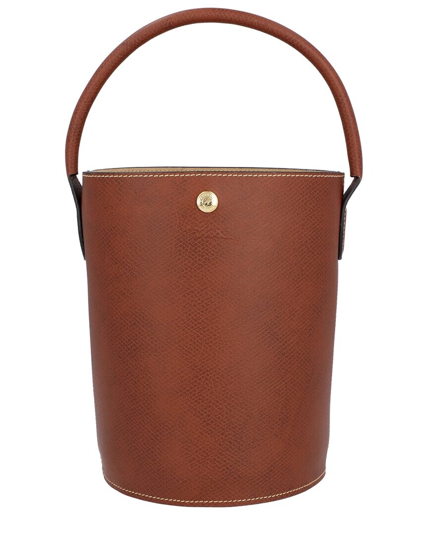 

Маленькая кожаная сумка-мешок Longchamp Epure, коричневый