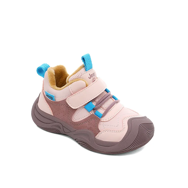 Низкие повседневные кроссовки для детей Jeep, Cherry Blossom Pink (Fleece-Lined Thin Cotton) — фото 3