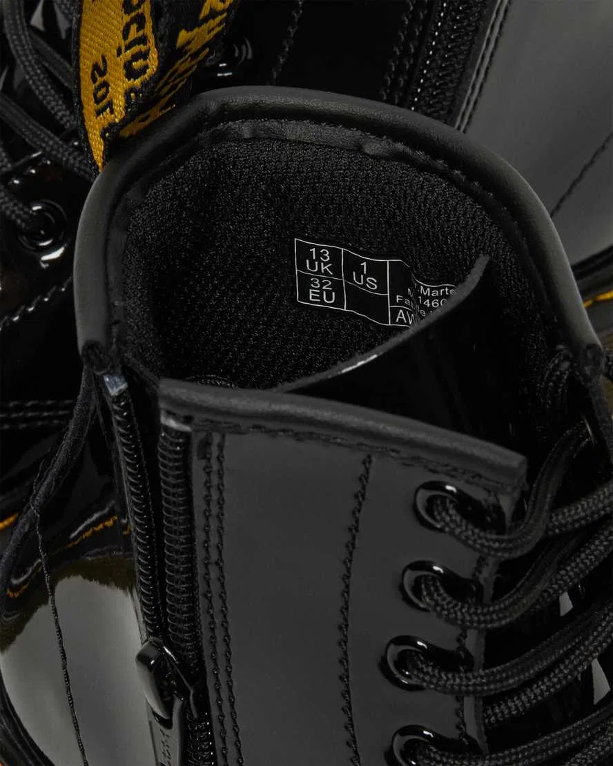 Ботинки Dr Martens Junior 1460 лакированные на шнуровке, черные — фото 3