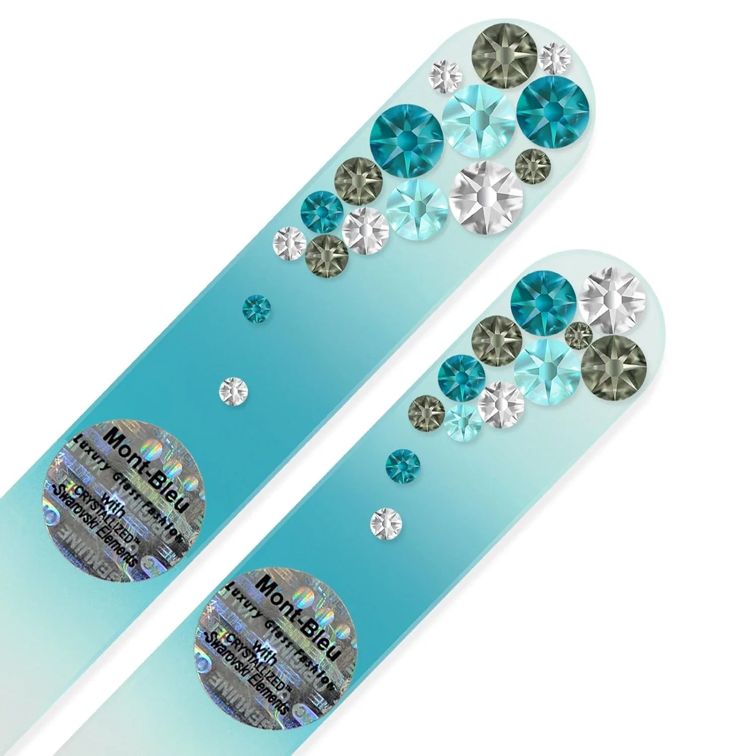 Набор из 2 стеклянных пилок для ногтей Mont Bleu с кристаллами Swarovski Mont Bleu, Turquoise — фото 3