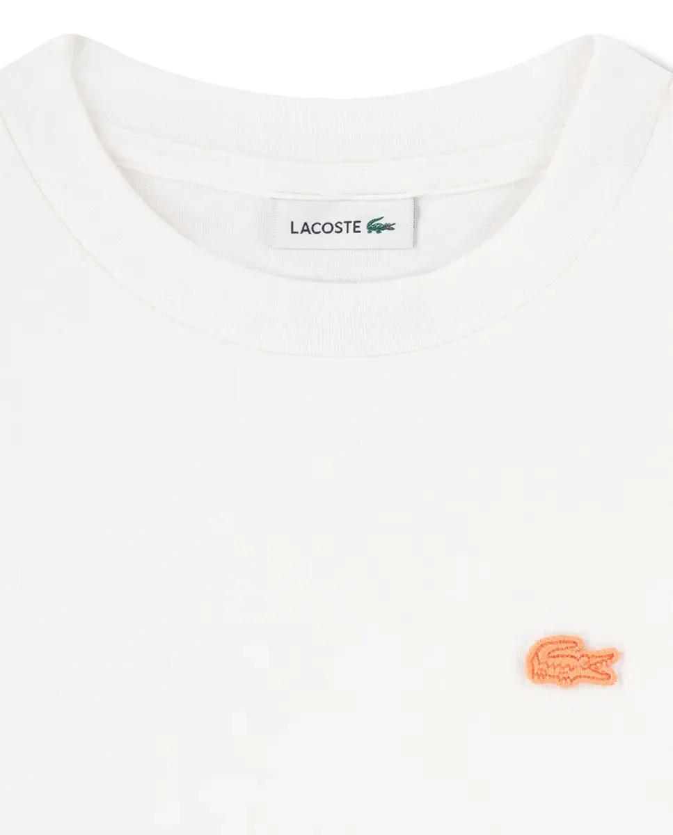 Футболка с графическим рисунком в полоску от Lacoste, белый — фото 3